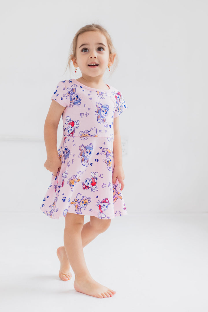 Paw Patrol Girls' Skater Dress and Scrunchie Set Pink