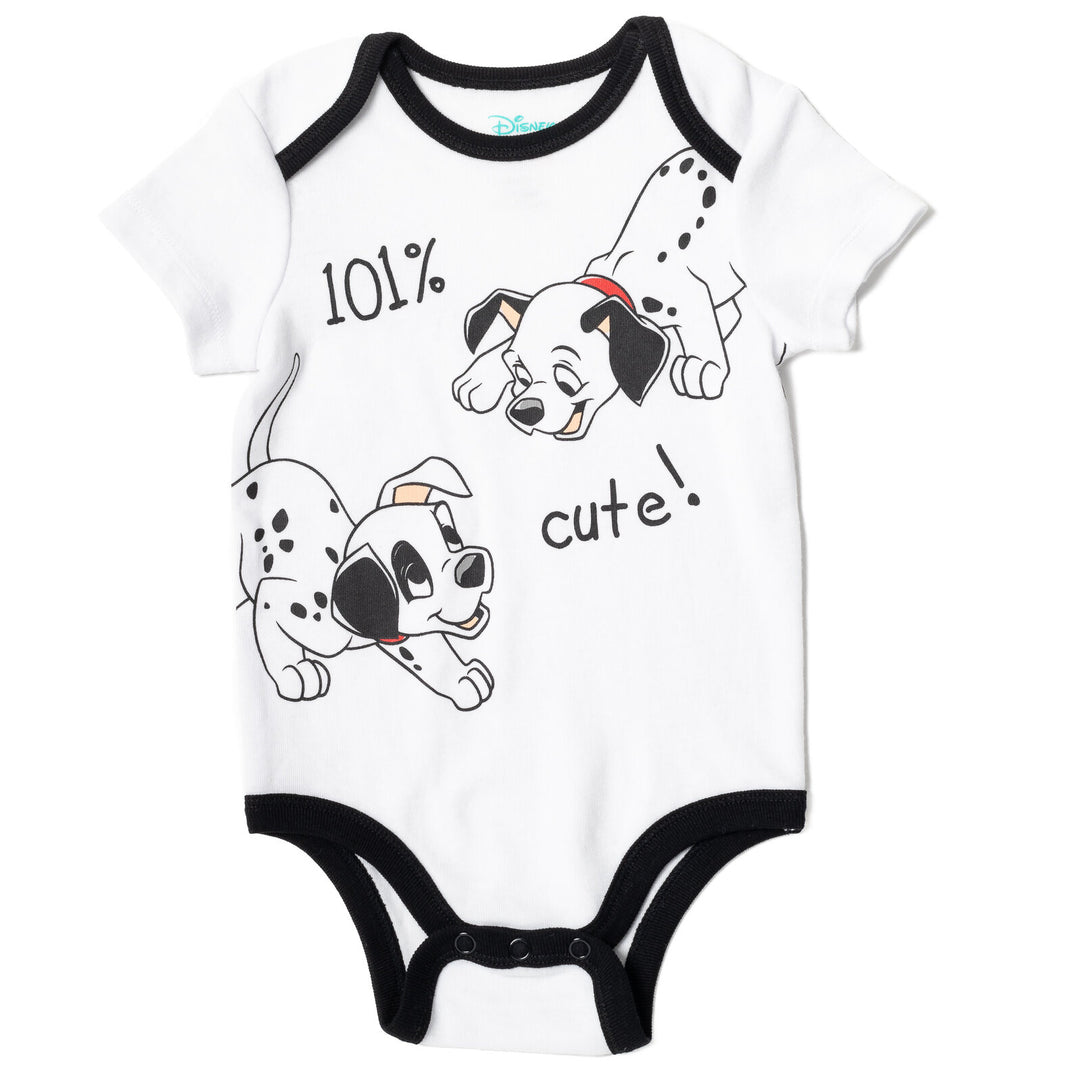 Disney 101 Dalmatians Patch Baby Bodysuit Pants and Hat Set White Dalmatian