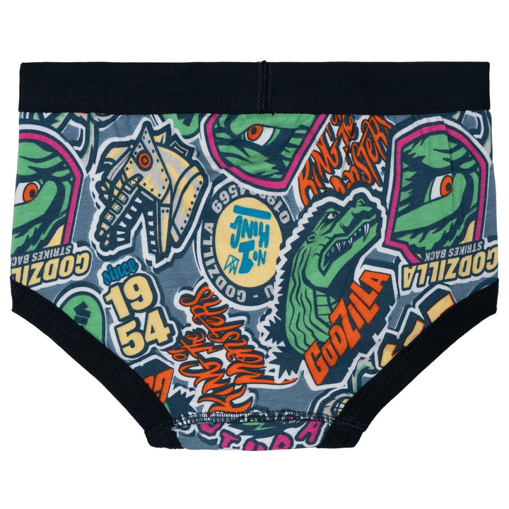 Godzilla Boys' 3-Pack Underwear Briefs Blue Grey Slate