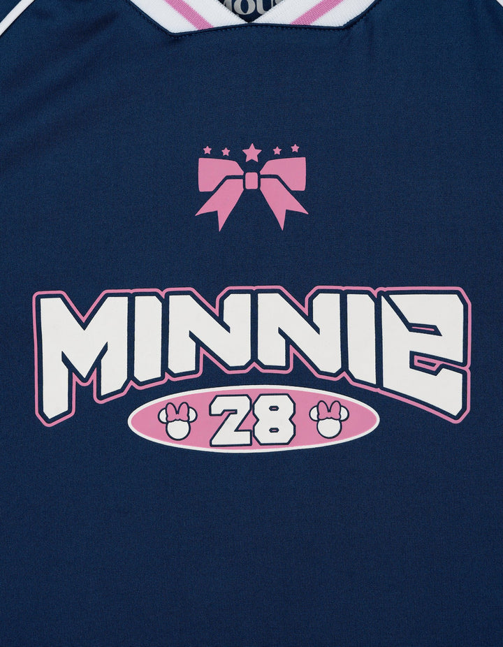 Minnie Mouse Women's Short Sleeve Soccer Jersey Slate Blue