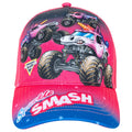 Monster Jam Sparkle Smash Girls' Strapback Baseball Cap Pink