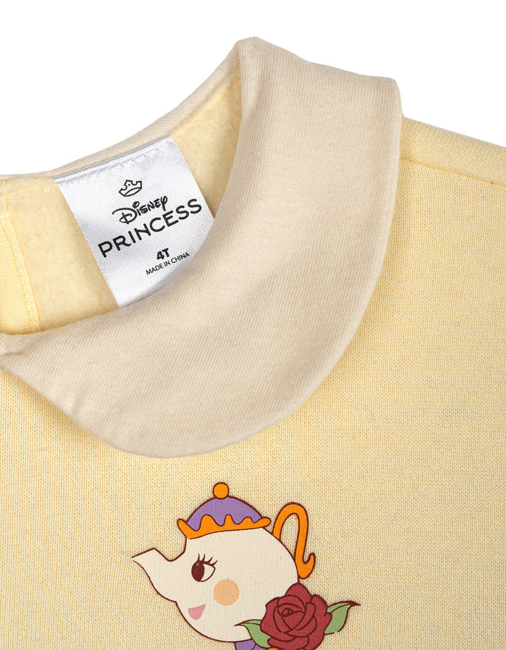 Disney Beauty and the Beast Belle Girls' Sweatshirt and Skirt Set Yellow