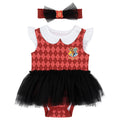 Harry Potter Baby Girls' Cosplay Tutu Bodysuit and Headband Set Burgundy Argyle