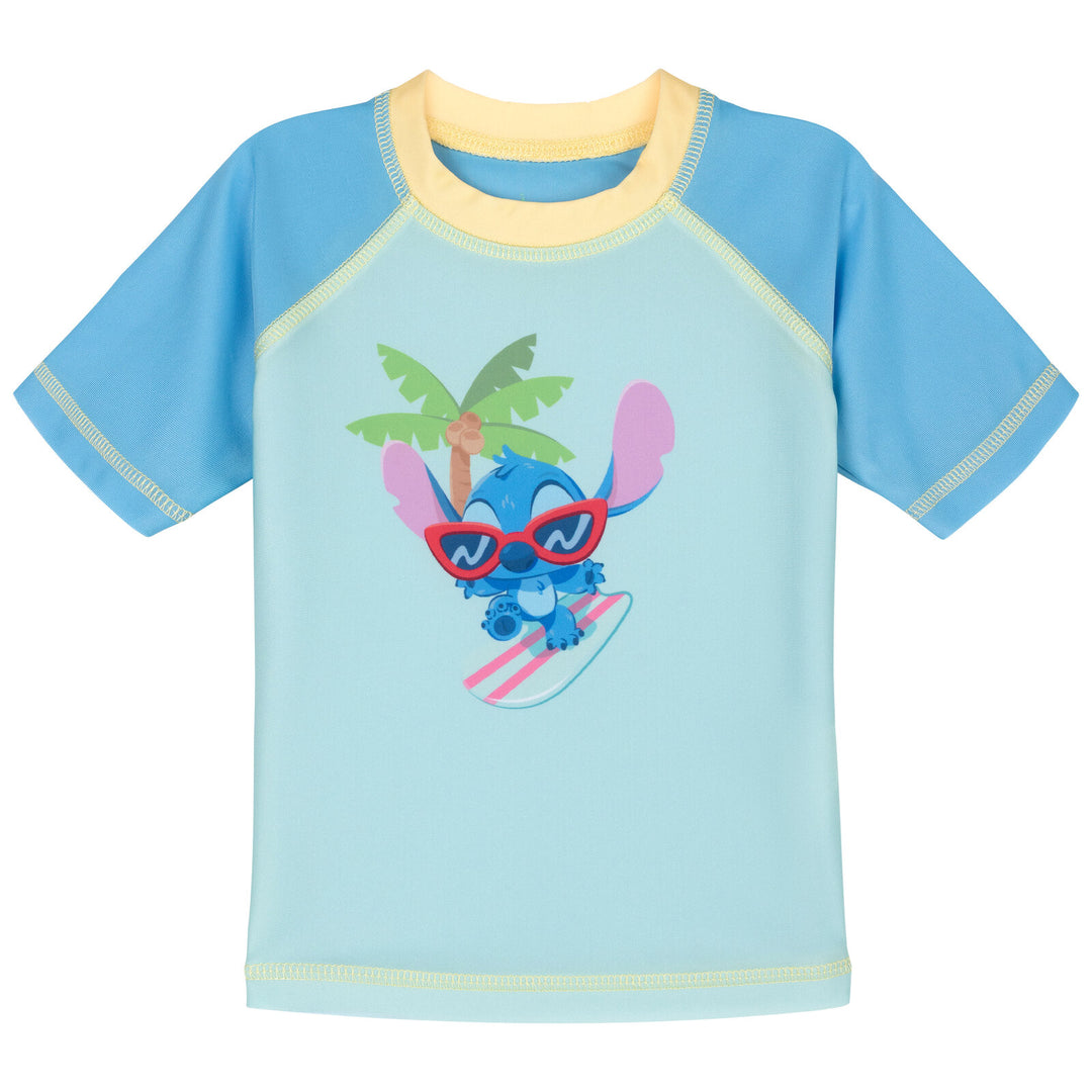 Lilo & Stitch Swimwear 2-Piece Rash Guard and Swim Trunks Set Aqua Scrump