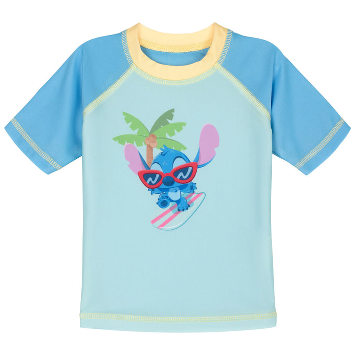 Lilo & Stitch Swimwear 2-Piece Rash Guard and Swim Trunks Set Aqua Scrump