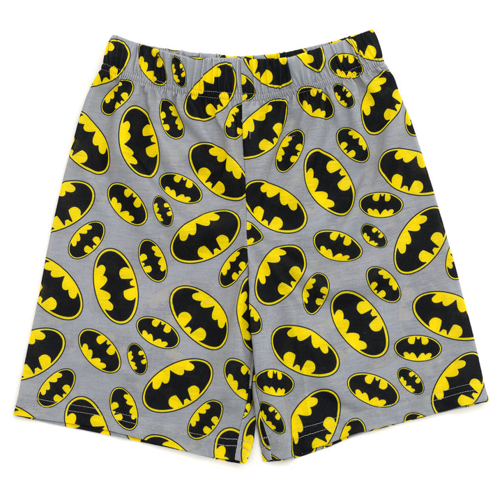 DC Comics Justice League Batman Boys' Pajama Shirt and Shorts Set with Cape Grey