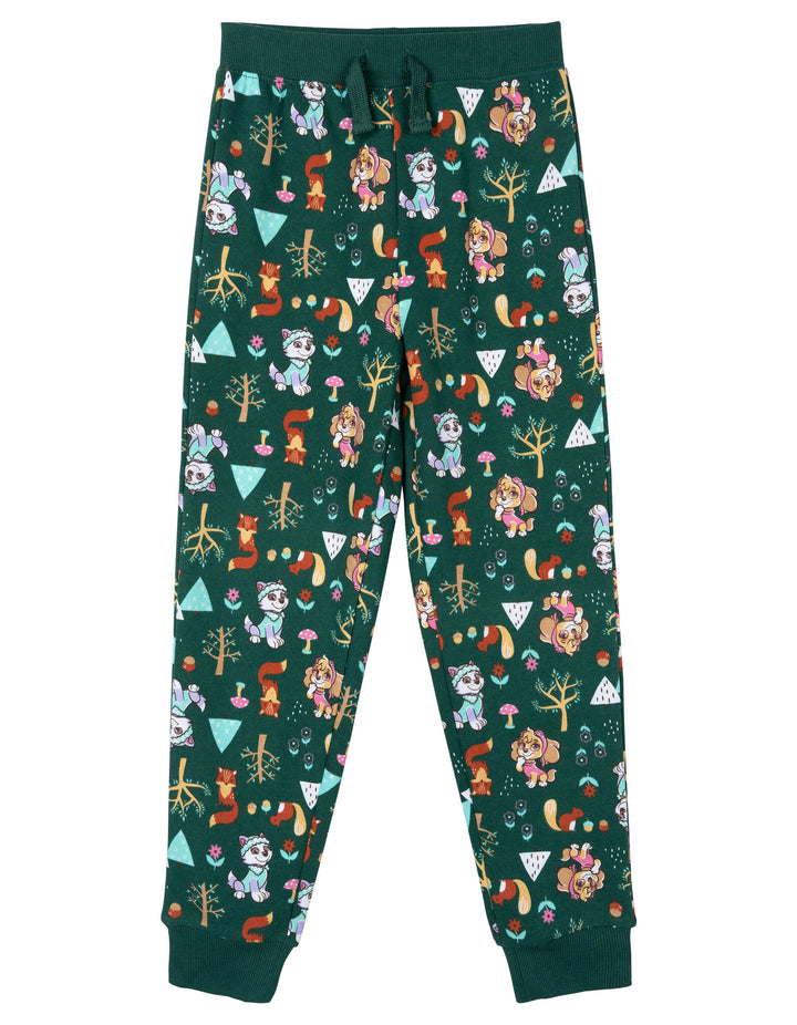 Paw Patrol Girls' Fleece Sweatshirt and Pants Set Skye Everest Green