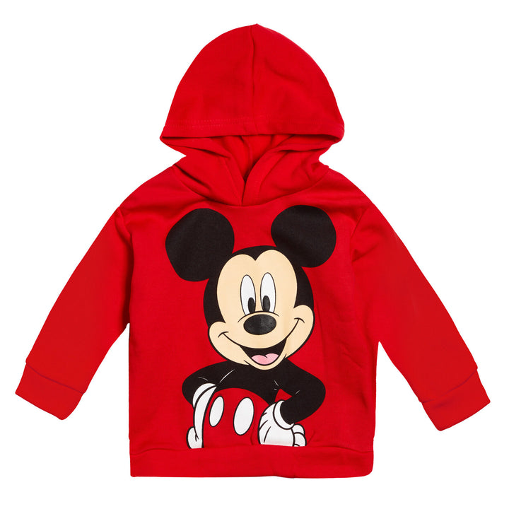 Disney Mickey Mouse Boys' Fleece 2-Piece Hoodie and Pants Set Red Grey