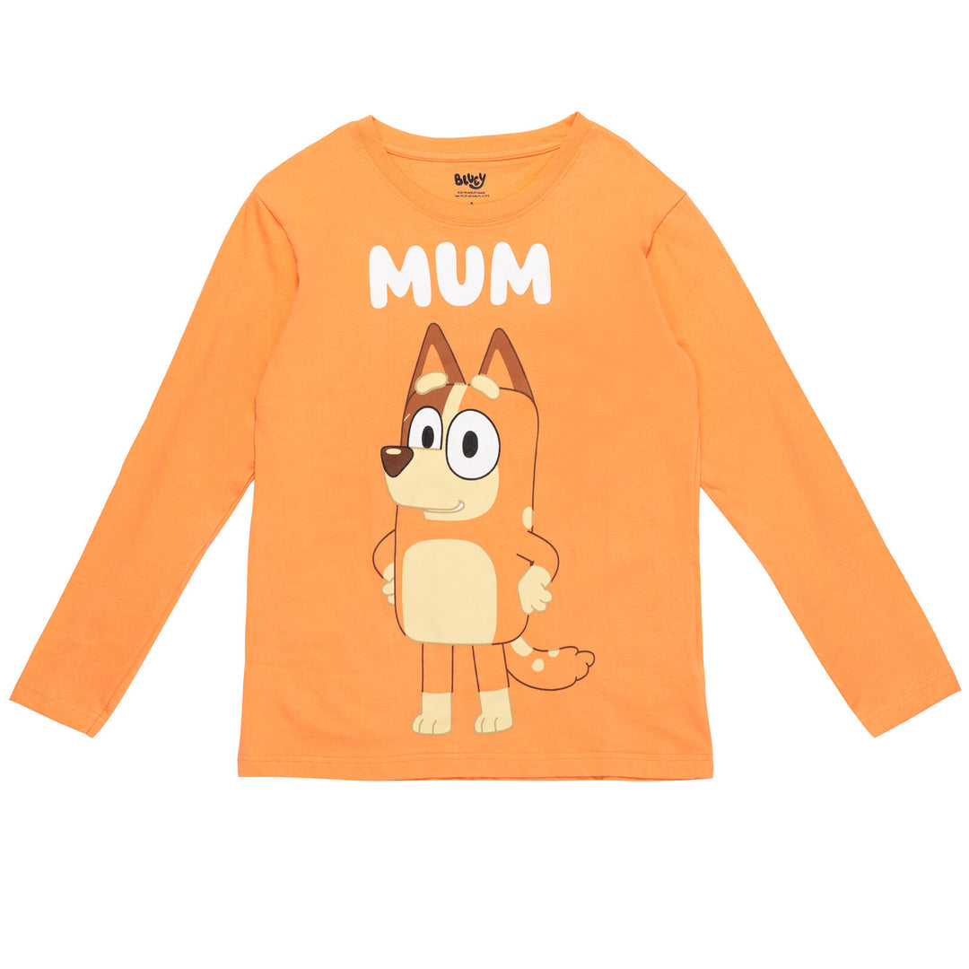 Bluey Chilli Mom Women's Cosplay Long Sleeve Tee Amber Orange