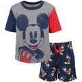Camiseta gráfica de Mickey Mouse de Disney y pantalones cortos de felpa francesa