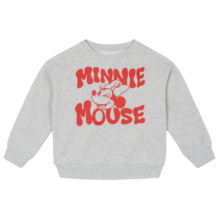 Minnie Mouse Girls' Fleece Sweatshirt Silver Grey