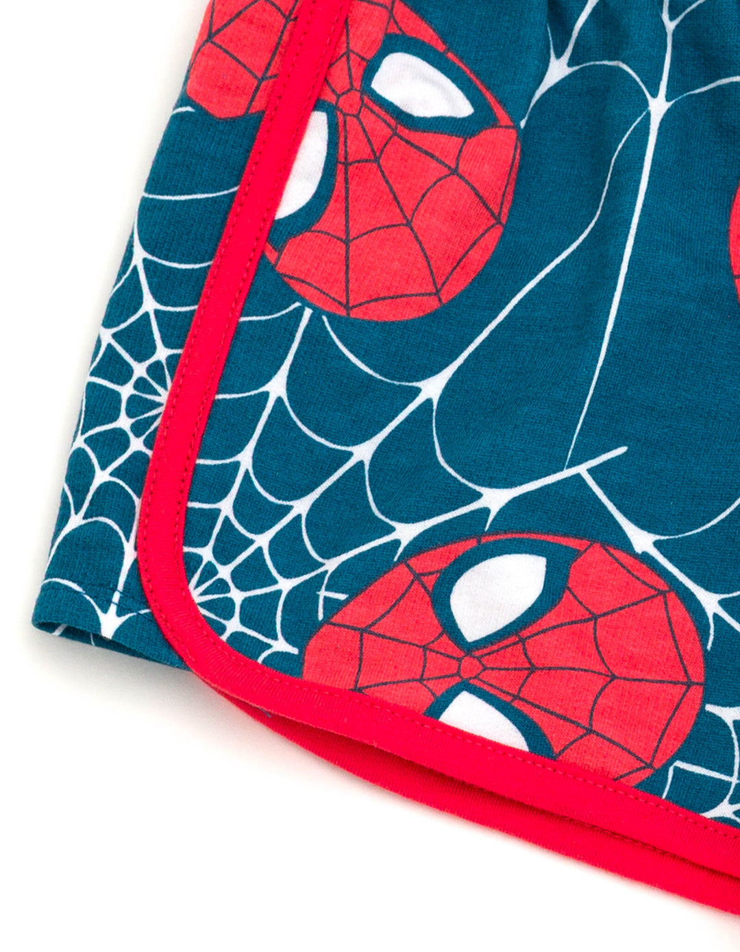 Marvel Spider-Man Cosplay 2-Piece Sleeveless Hoodie and Shorts Set Red Navy