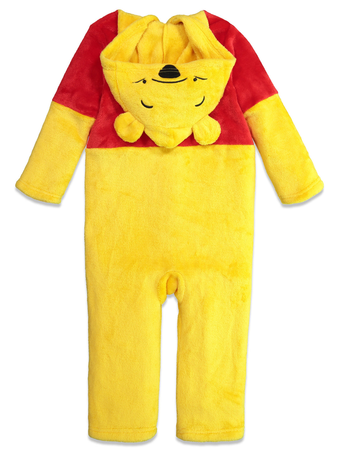 Disney Winnie the Pooh Matching Family Cosplay Hooded One Piece Pajamas Yellow Red