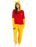 Disney Winnie the Pooh Adult Men or Women Coverall Yellow Red