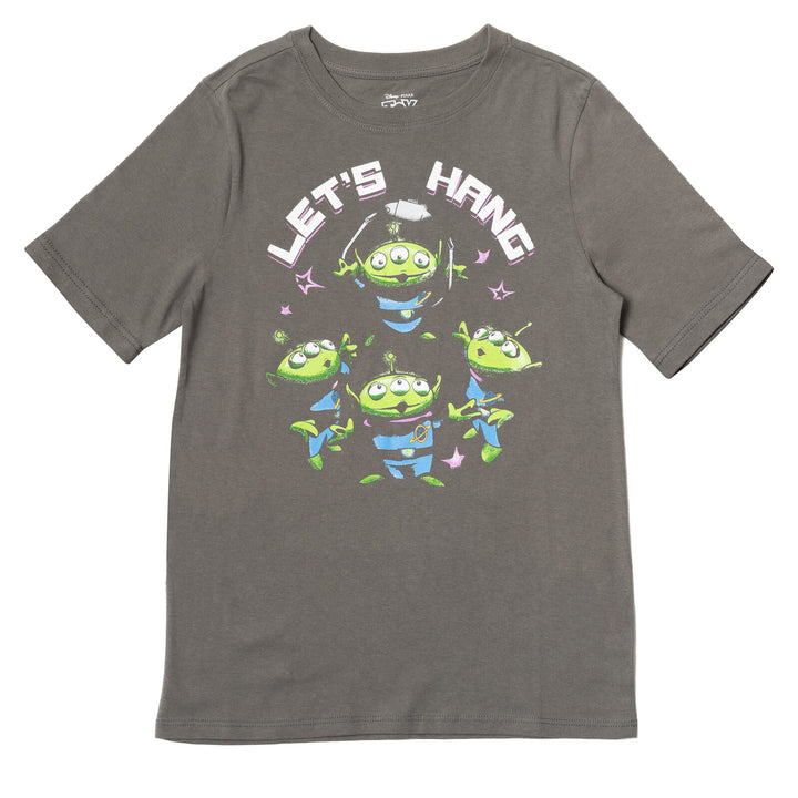Toy Story Boys' 2-Pack Short Sleeve Graphic T-Shirts Aliens Gray White