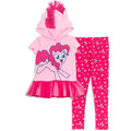 My Little Pony Pinkie Pie Cosplay 2-Piece Hooded T-Shirt and Leggings Set Pink
