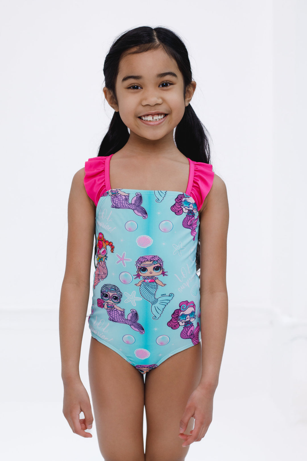 L.O.L. Surprise! Girls' One Piece Swimwear Aqua Ombre