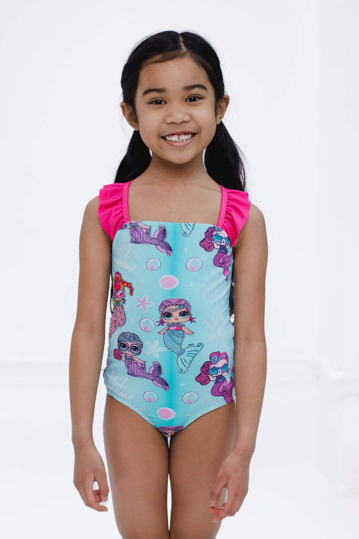 L.O.L. Surprise! Girls' One Piece Swimwear Aqua Ombre