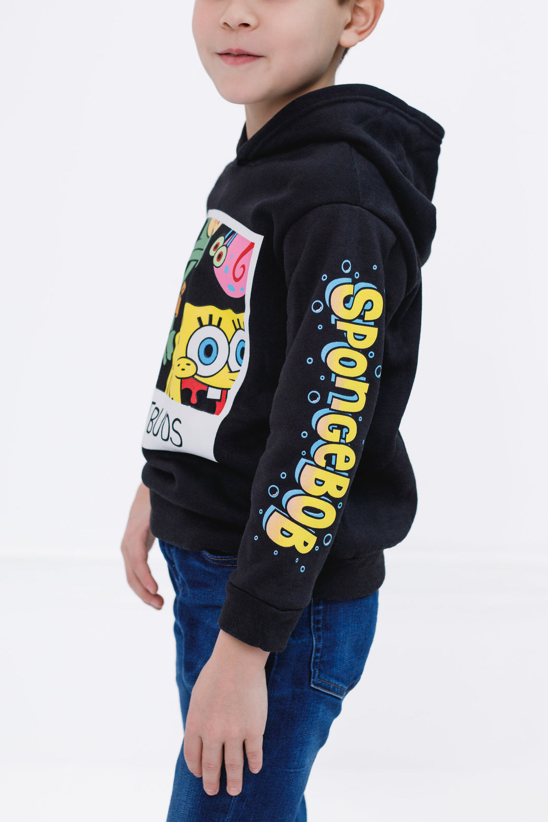 Nickelodeon SpongeBob SquarePants Boys' Fleece Pullover Hoodie Black
