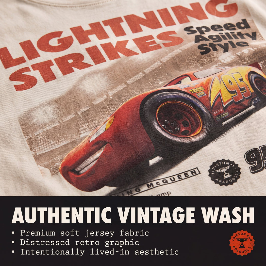 Cars Lightning McQueen Men's Short Sleeve T-Shirt Sandshell
