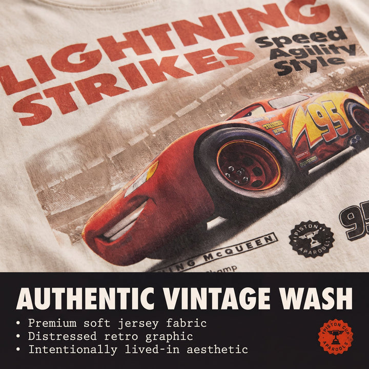 Cars Lightning McQueen Men's Short Sleeve T-Shirt Sandshell