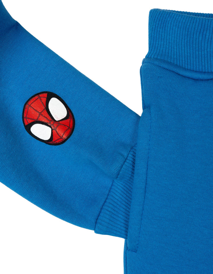 Marvel Spidey and His Amazing Friends Cosplay Fleece Hoodie and Pants Set Blue