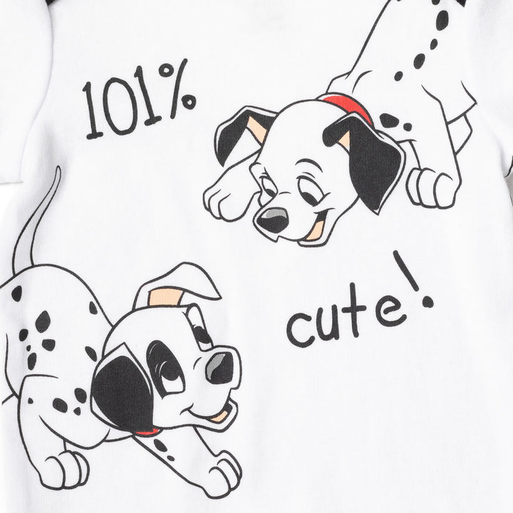 Disney 101 Dalmatians Patch Baby Bodysuit Pants and Hat Set White Dalmatian
