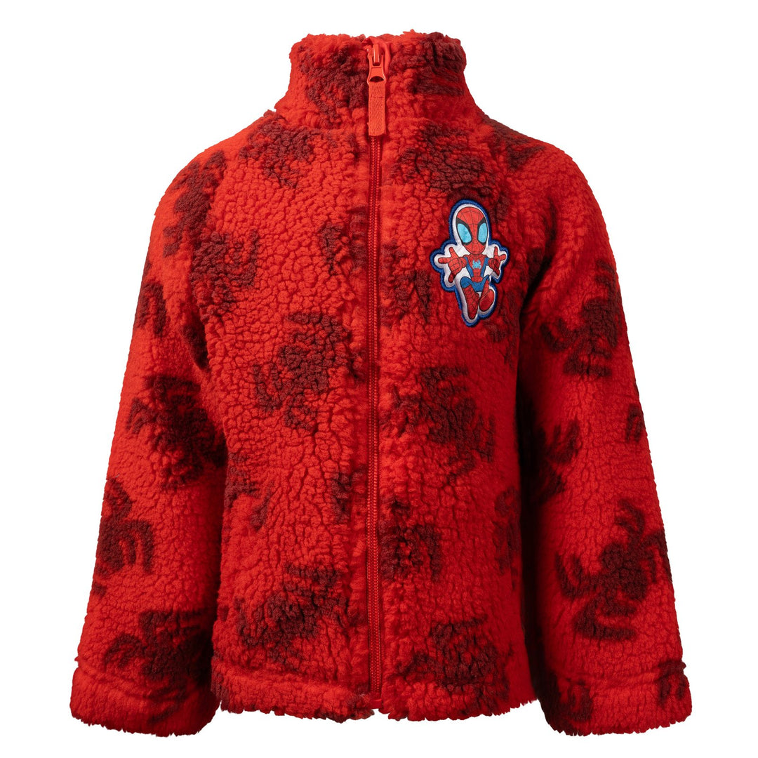 Marvel Spidey and His Amazing Friends Boys' Fleece Zip-Up Jacket Red