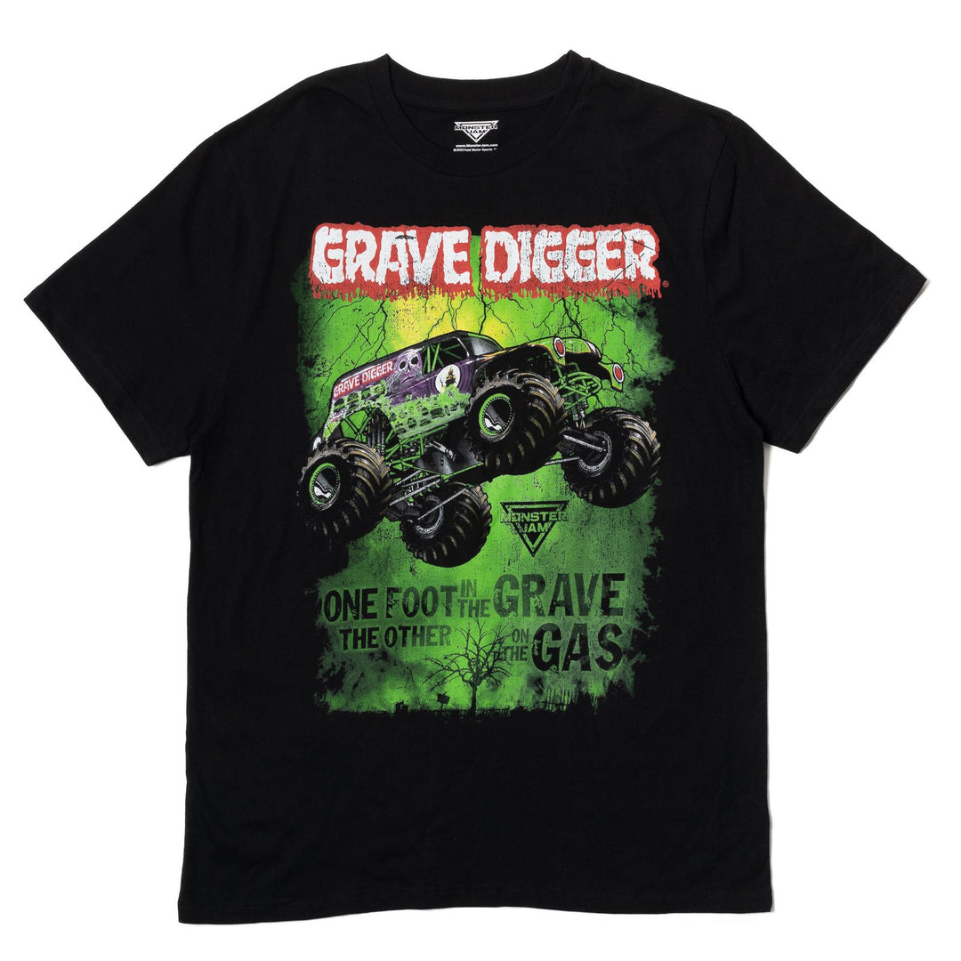Monster Jam Grave Digger Men's Short Sleeve T-Shirt Jet Black