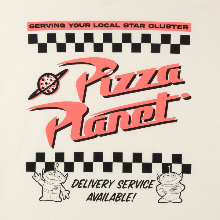 Disney Toy Story Alien (Toy Story) Men's Short Sleeve T-Shirt Pizza Planet Cream