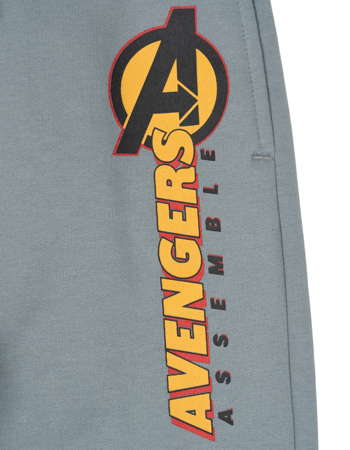 Avengers Marvel Comics Boys' 3-Pack Fleece Jogger Pants Grey Navy Green