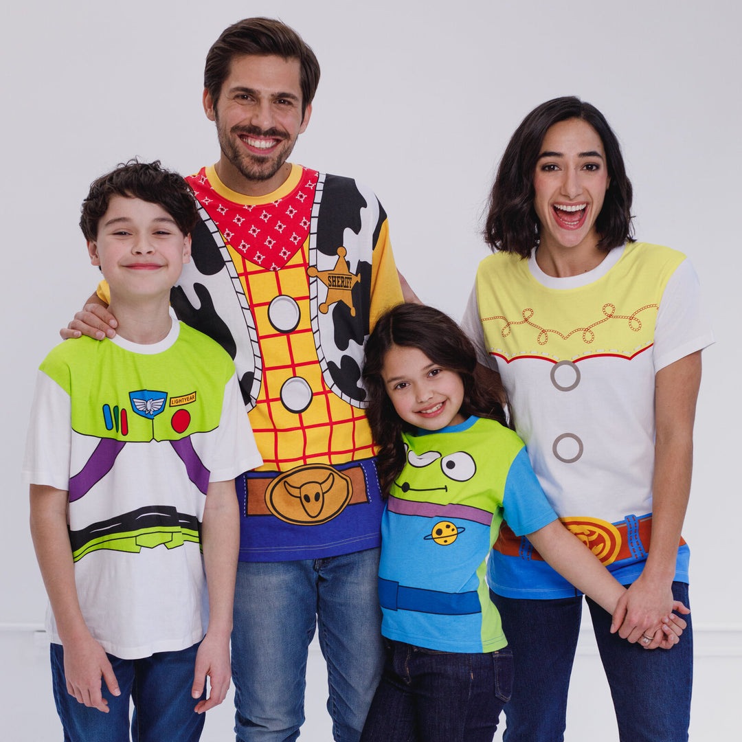 Disney Toy Story Matching Family Cosplay Short Sleeve T-Shirt Jessie White Blue