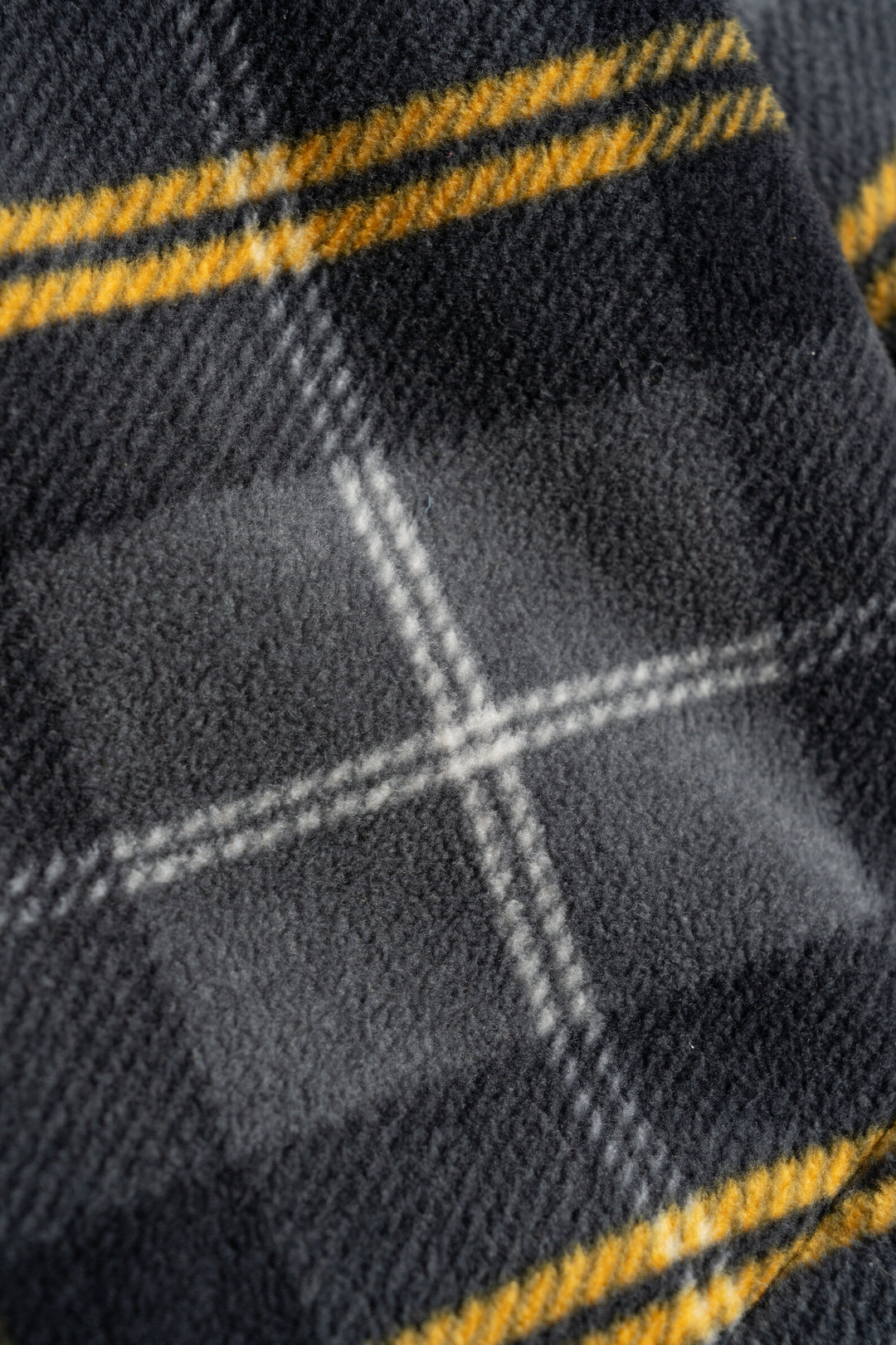 John Deere Boys' Fleece Lined Shacket Grey Yellow Plaid
