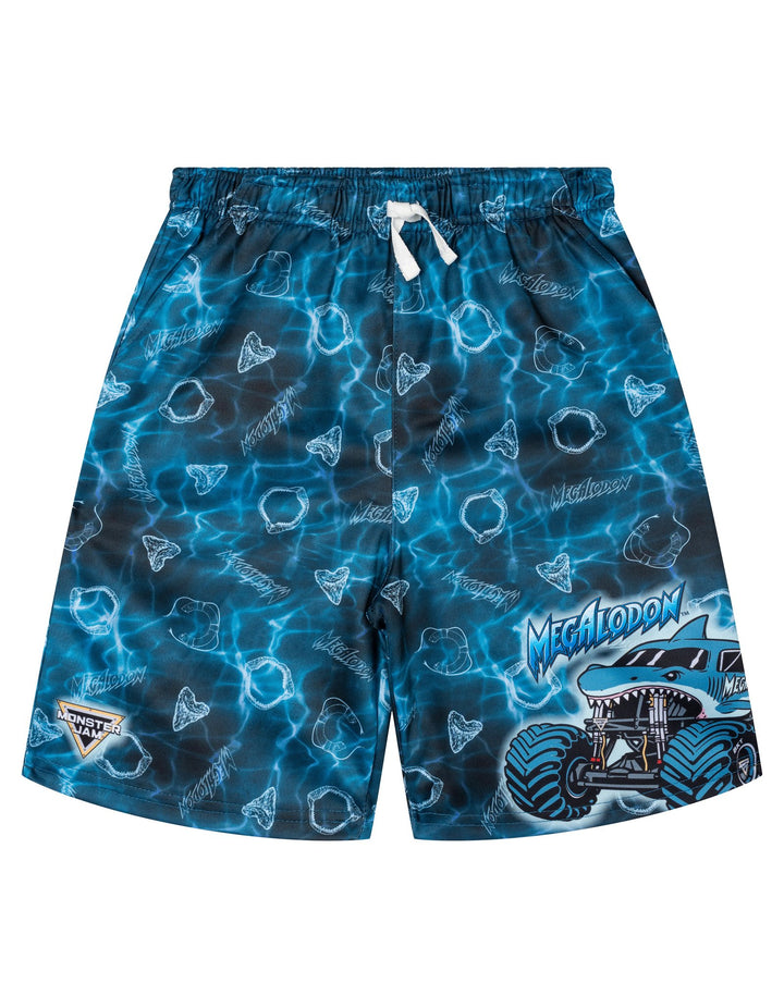 Monster Jam Megalodon Boys' Graphic T-Shirt and Shorts Set Blue