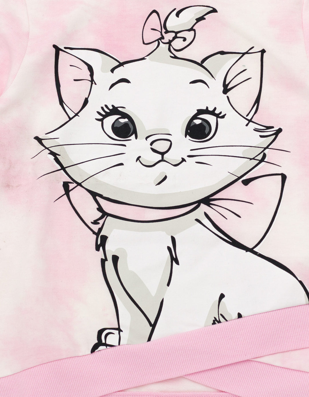 Disney The Aristocats Marie Girls' Fleece Pullover Hoodie Pink Tie Dye