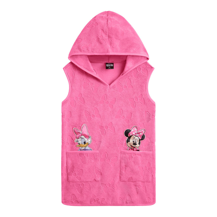 Minnie Mouse Girls' Hooded Swimwear Cover Up Daisy Pink