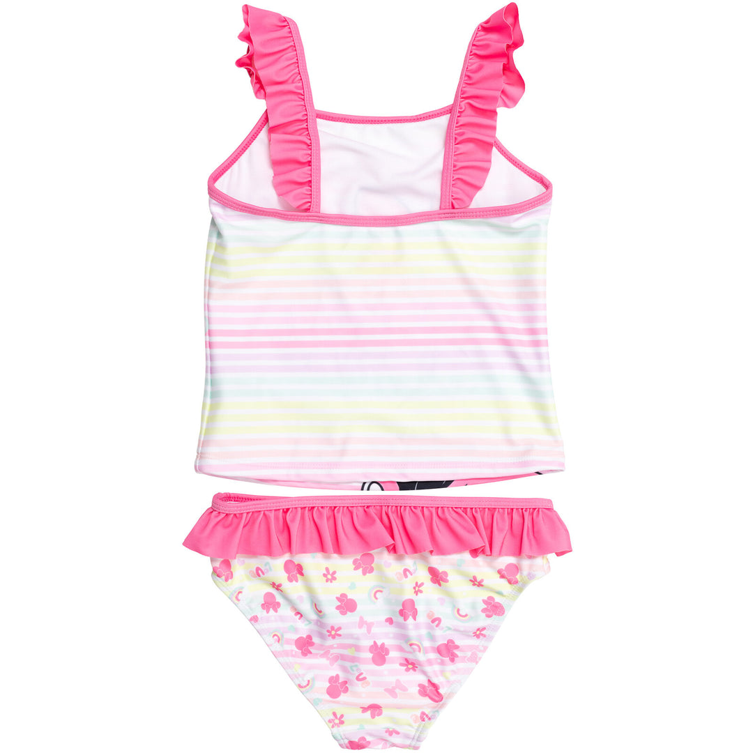 Minnie Mouse Girls' Swimwear Tankini and Bikini Bottom Set Pink