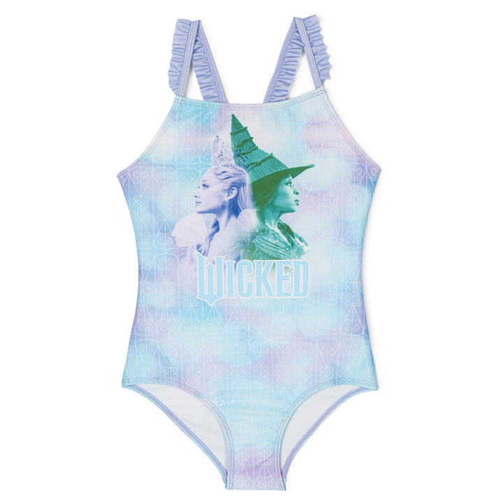 Wicked Girls' One Piece Bathing Suit Glinda Elphaba Blue