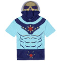 Masters of the Universe Skeletor Boys' Cosplay Hooded T-Shirt Light Blue