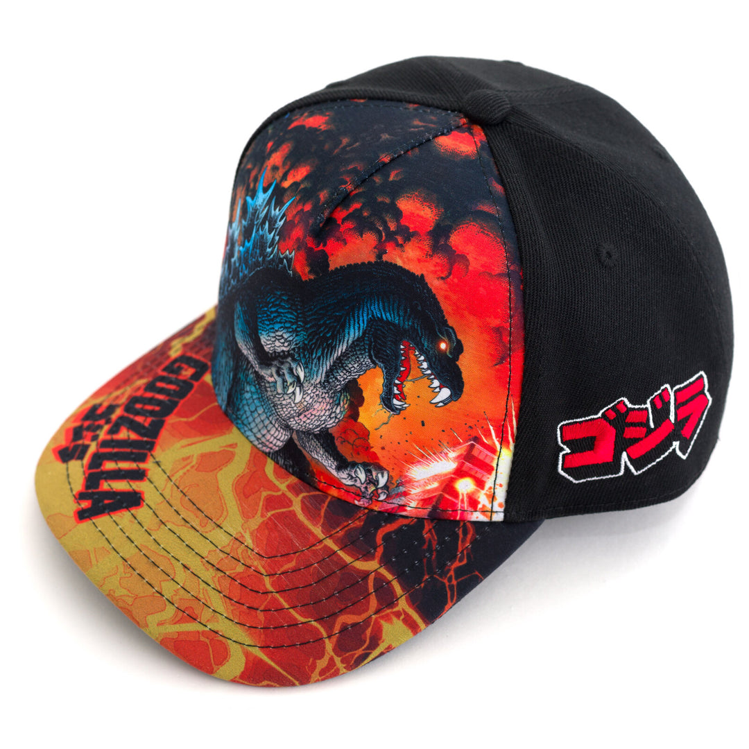 Godzilla Matching Family Snapback Baseball Cap Lava Red