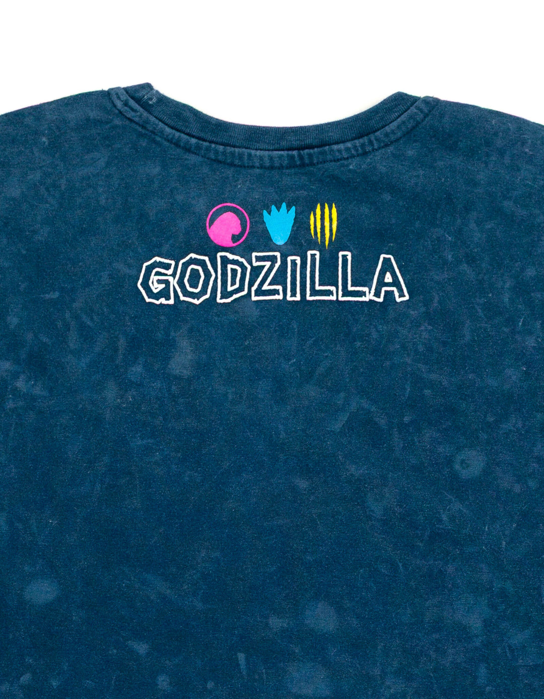 Godzilla Men's Short Sleeve T-Shirt Mineral Wash Navy