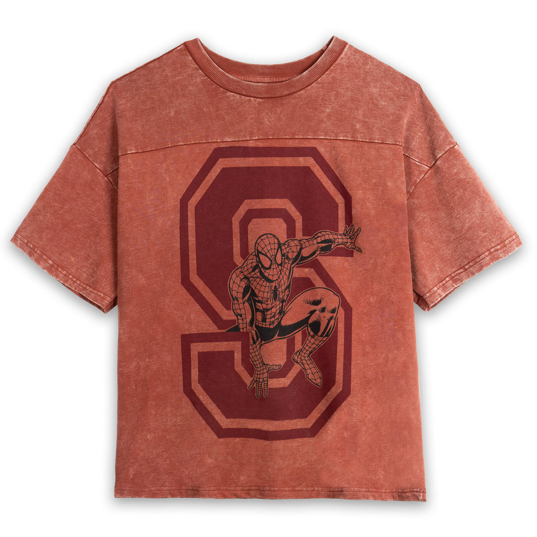 Marvel Spider-Man Men's Short Sleeve T-Shirt Spiderman Rust Red