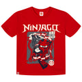 LEGO Ninjago Boys' Short Sleeve T-Shirt Red Fire Ninja Kai