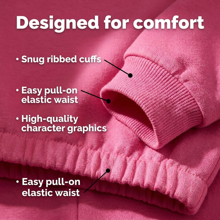 Paw Patrol Girls' Fleece 2-Piece Sweatshirt and Joggers Set Skye Marshall Pink