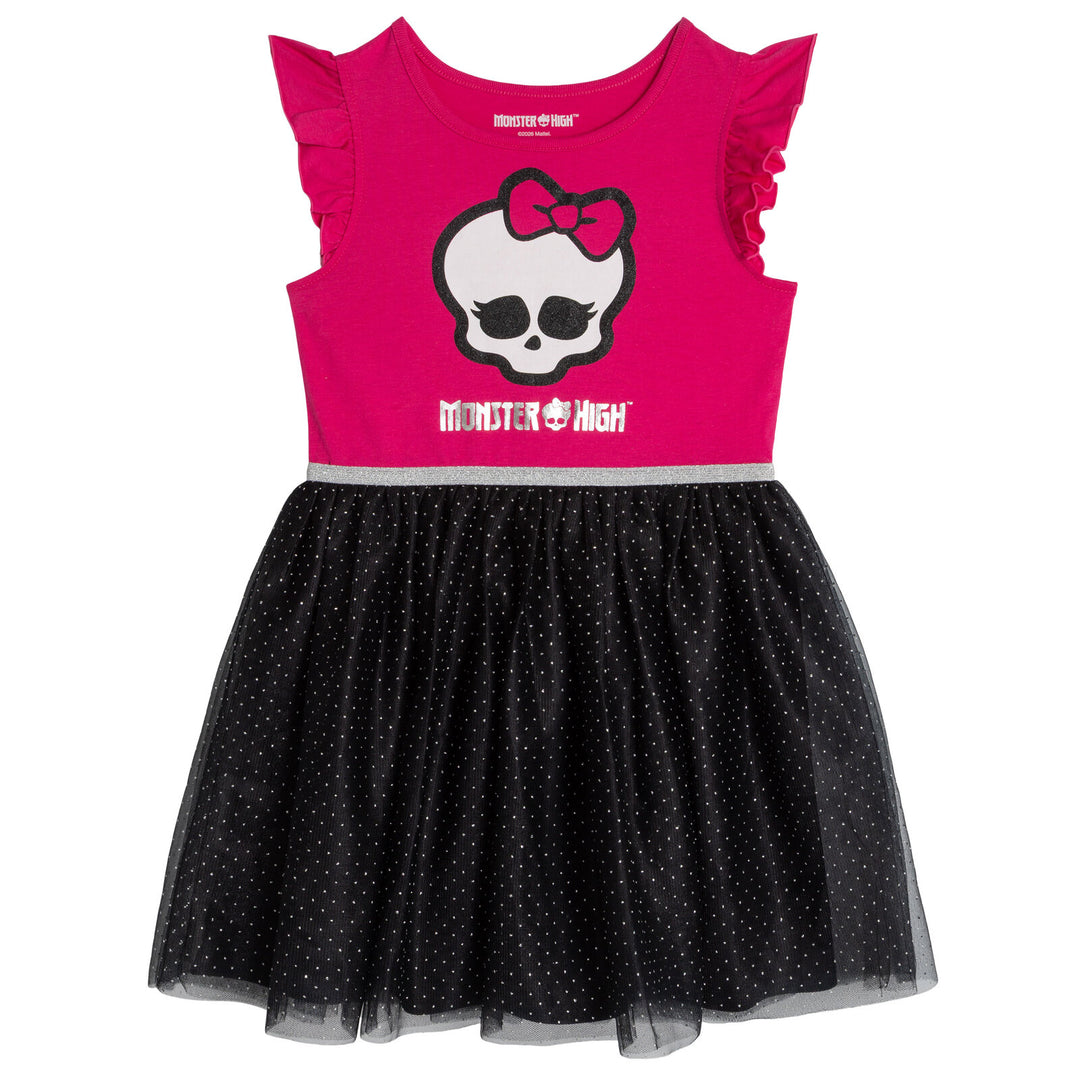 Monster High Girls' Tutu Dress Fuchsia Skullette