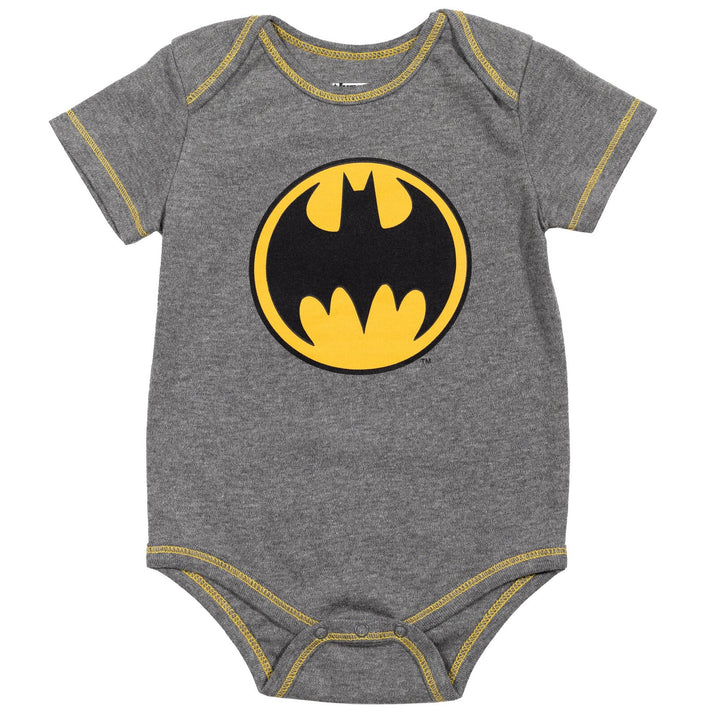 WARNER BROS Justice League Baby Boys' 3-Pack Short Sleeve Bodysuits Multi