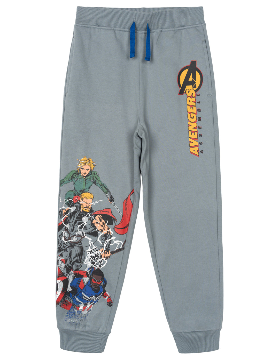 Avengers Marvel Comics Boys' Fleece Jogger Pants Grey Navy Green