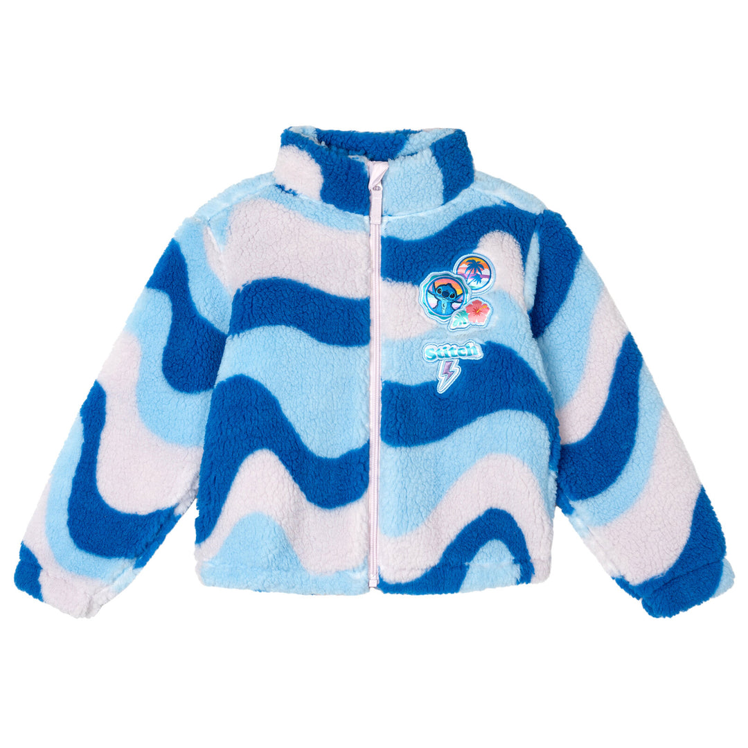 Lilo & Stitch Girls' Fleece Jacket Blue Lavender