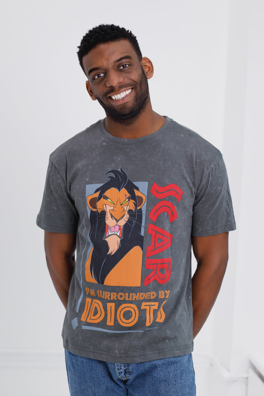 Disney Lion King Scar Men's Short Sleeve T-Shirt Charcoal