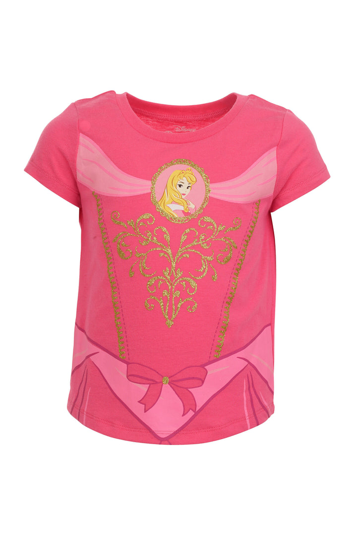 Disney Princess Girls' Cosplay 5-Pack T-Shirts Multi